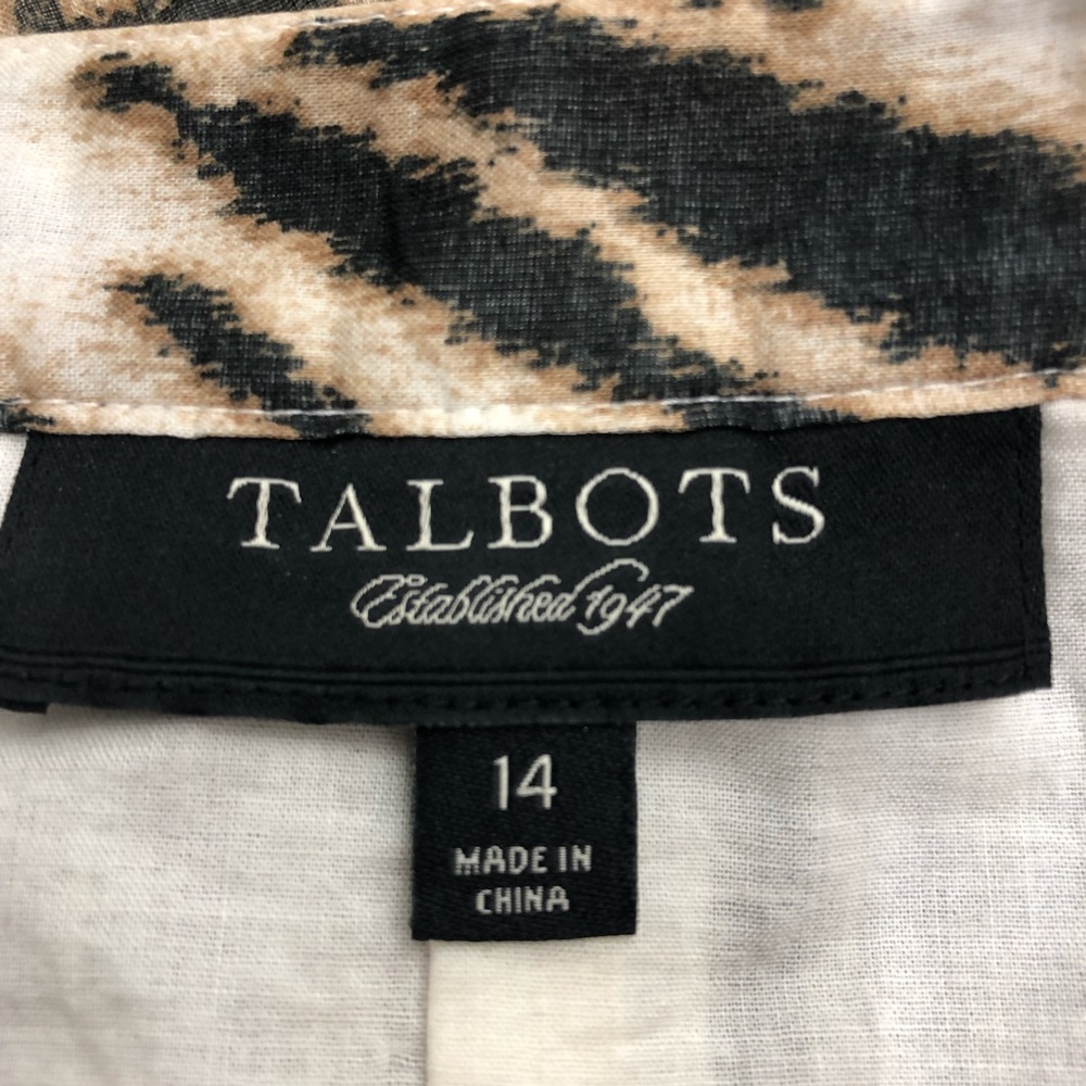 Talbots Animal print Tiger skirt 14 - Picture 6 of 7